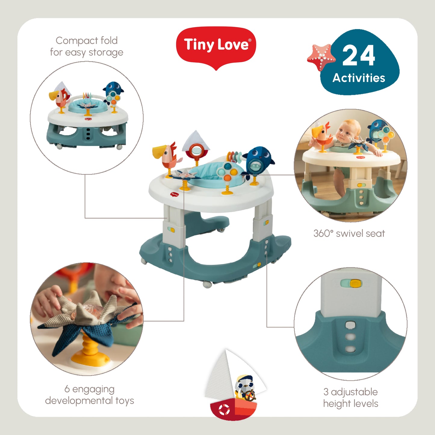 Tiny Love Here I Grow Baby Walker and Mobile Activity Center