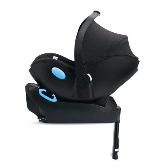 Clek Liing Infant Car Seat - Slate Side View with Base