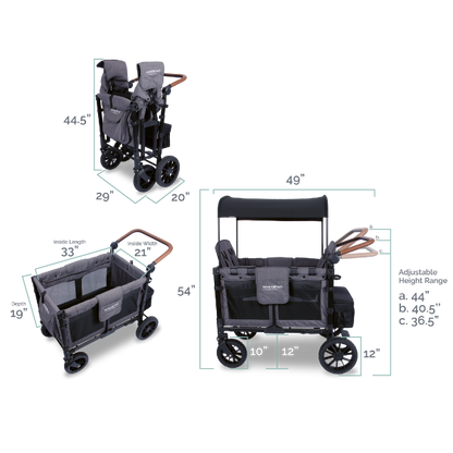Wonderfold W4 Luxe Stroller Wagon Features