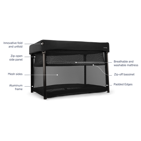 Nuna PAAL travel crib features