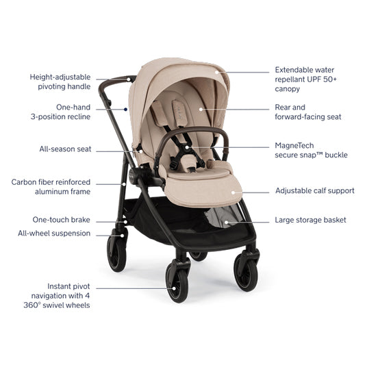 forward facing travel stroller Nuna