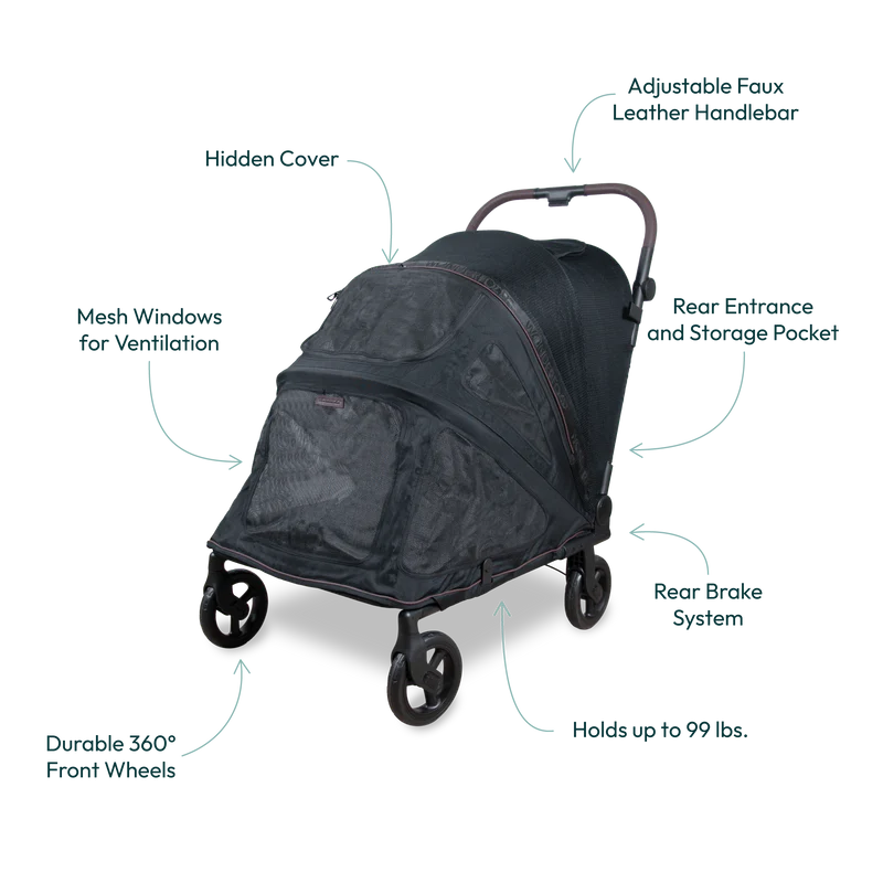 Wonderfold Hudson Flat Fold Pet Stroller