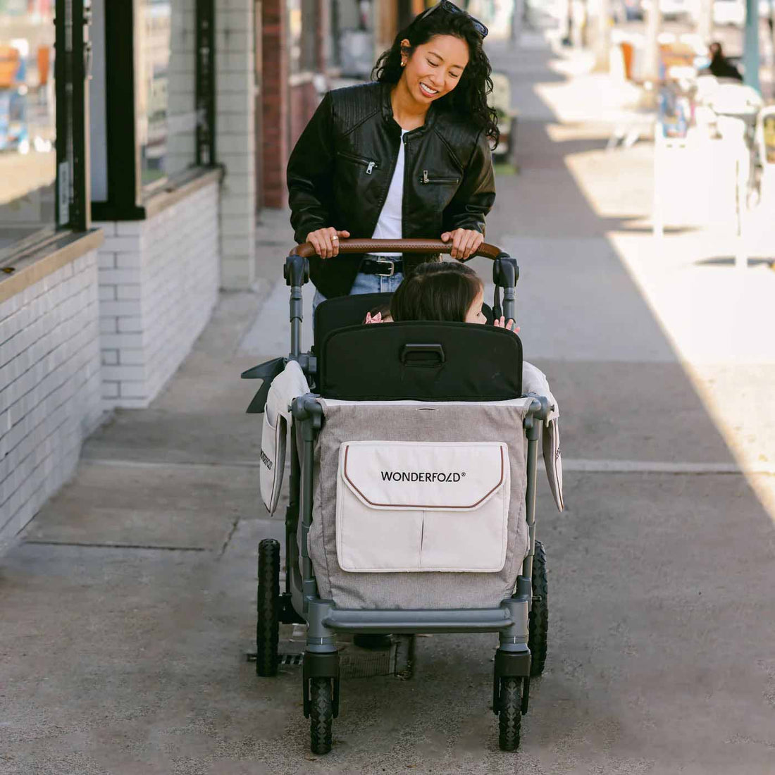 travel wagon stroller WonderFold L2 Double Stroller Wagon 2-Seater