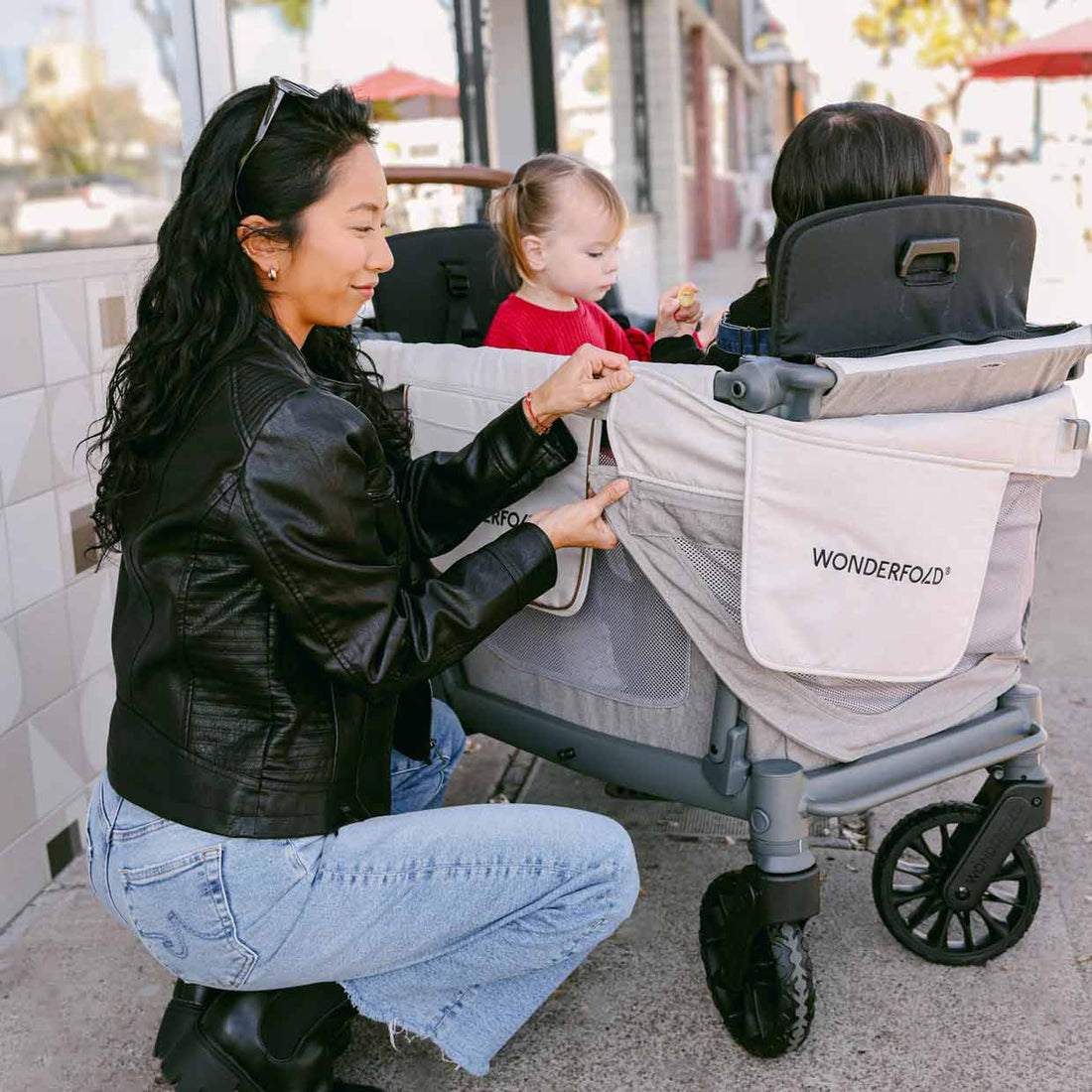 uppababy insert wonderfold WonderFold L2 Double Stroller Wagon 2-Seater