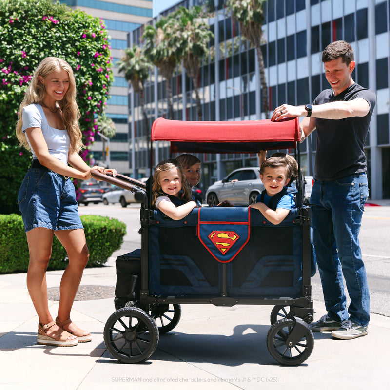 Wonderfold Superman Stroller Wagon - Quad (4 Seater) - lifestyle Image