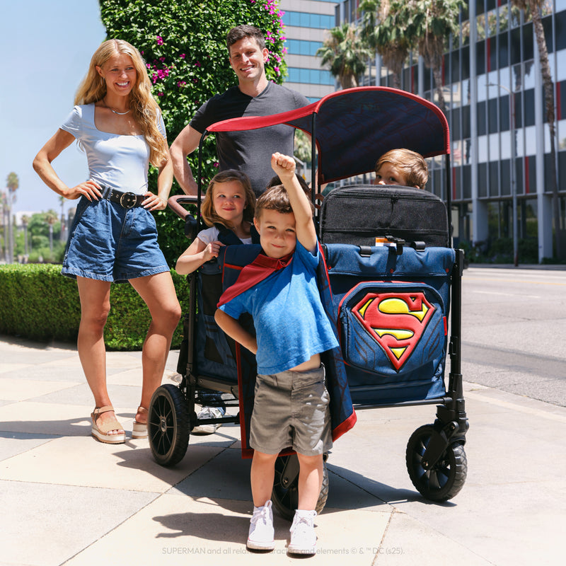 Wonderfold Superman Stroller Wagon - Quad (4 Seater) - lifestyle Image