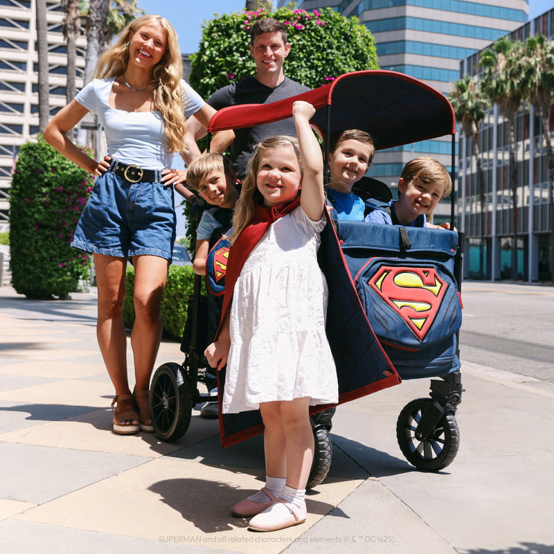Wonderfold Superman Stroller Wagon - Quad (4 Seater) - lifestyle Image