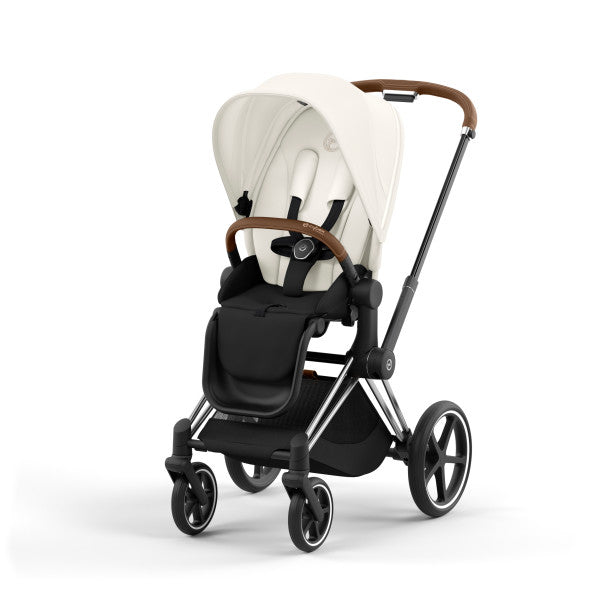 cybex priam lux all-terrain stroller - chrome / stardust black Cybex PRIAM 4 Stroller Off White/Matt Black