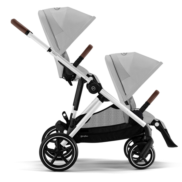 cybex gazelle s single to double Cybex Gazelle S Double Stroller Almond Beige/Black Frame