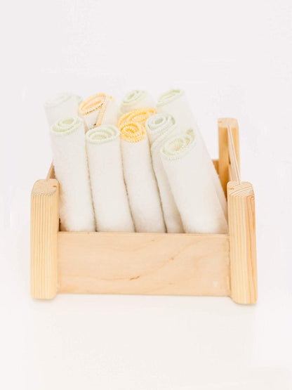 Under The Nile Organic Cotton Sherpa Wash Cloths Set  - 12pc