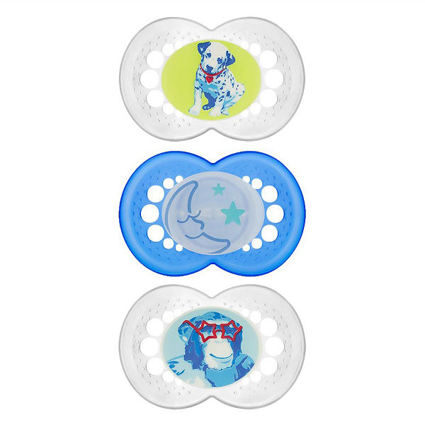 MAM Night & Day Silicone Pacifier 3pk - 6+ Mon-2