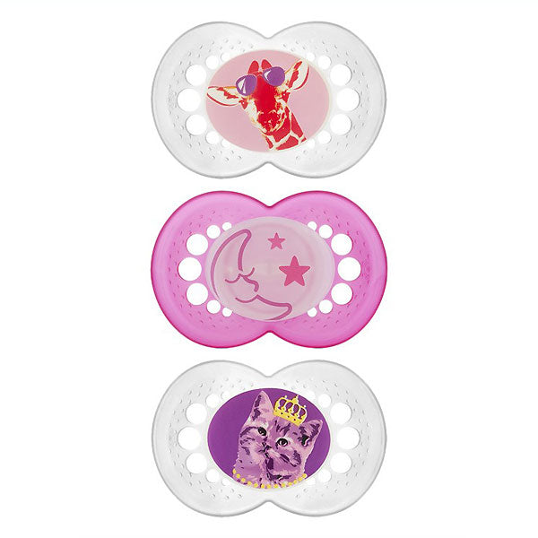MAM Night & Day Silicone Pacifier 3pk - 6+ Mon-3