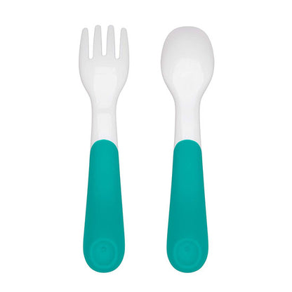OXO On-the-Go Fork and Spoon Set wih Travel Case - Teal_thumb1_thumb2