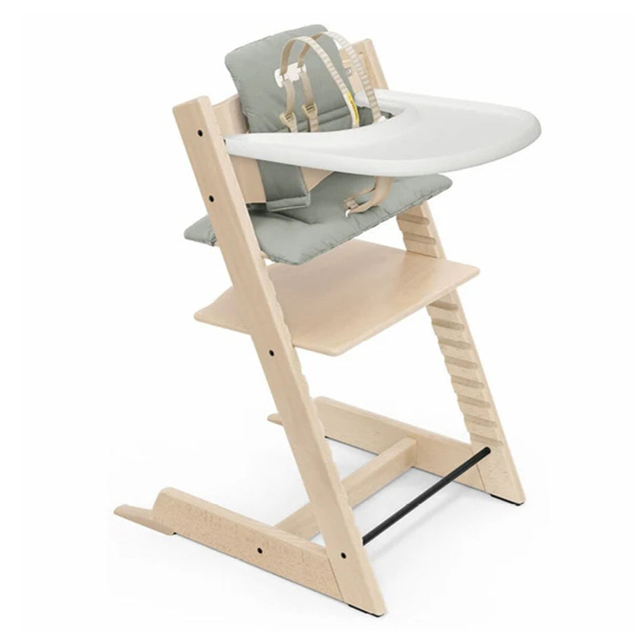 Stokke Tripp Trapp Highchair with Cushion and Tray is a great baby registry gift.