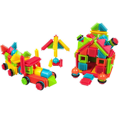 PicassoTiles PTB240 240pcs Bristle Shape 3D STEM Building Blocks