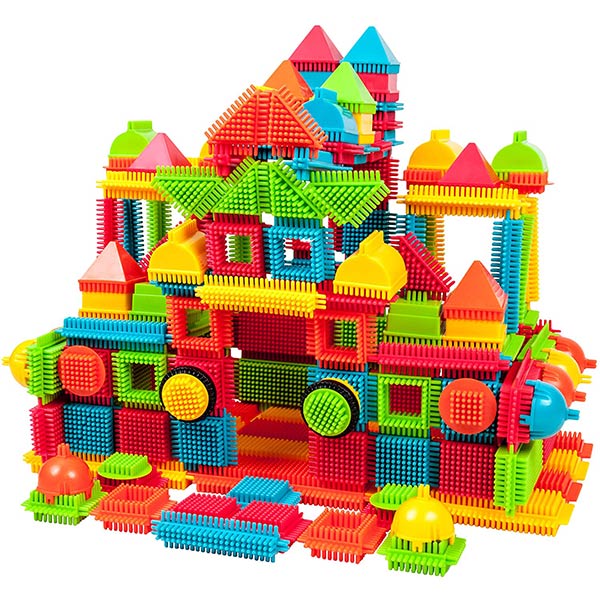 PicassoTiles PTB240 240pcs Bristle Shape 3D STEM Building Blocks