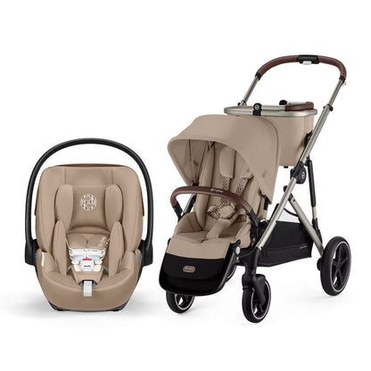 cybex gazelle travel system Cybex Gazelle S Stroller Taupe Frame with Stormy Blue Seat