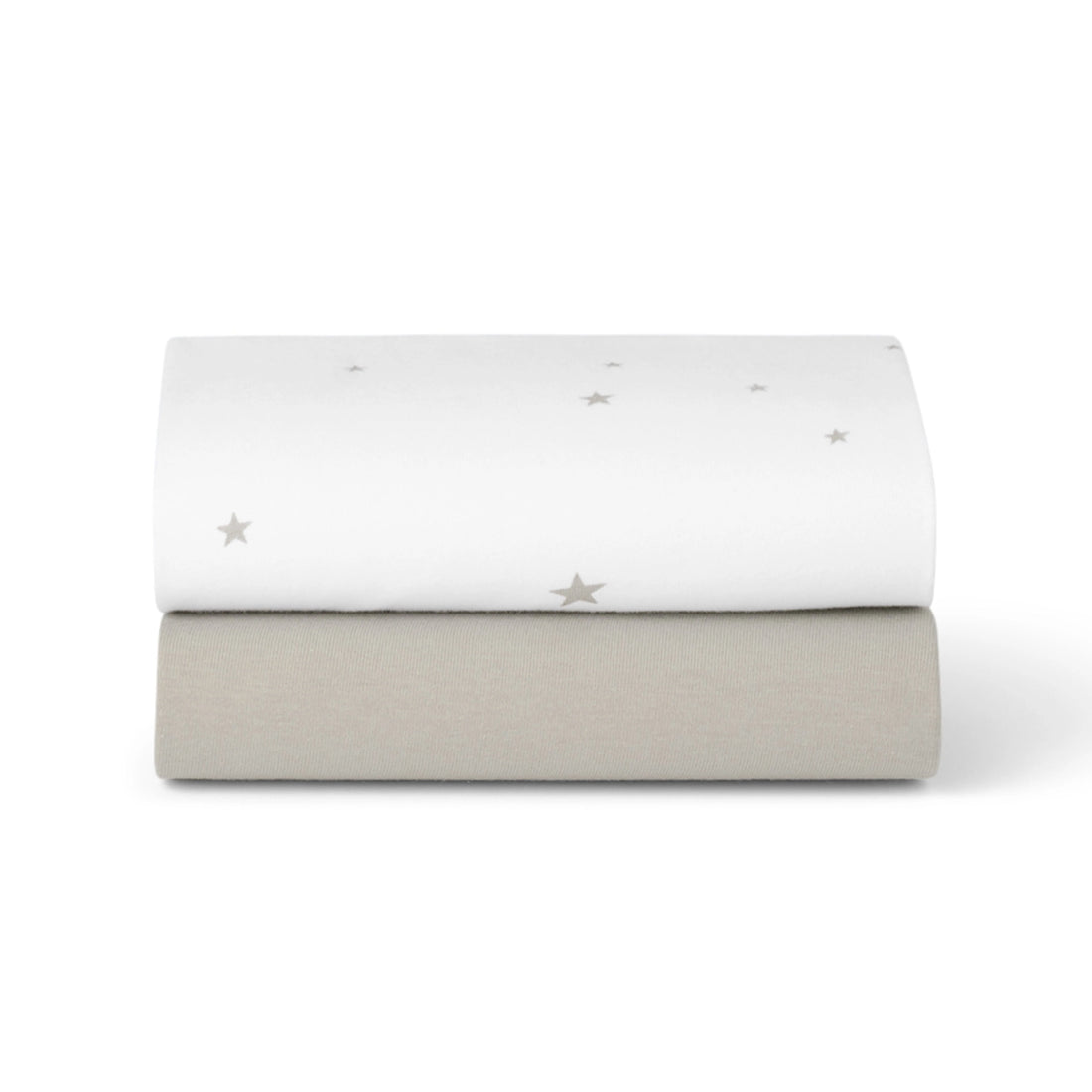 
Bassinet 2 Pack Fitted Sheets - White Star