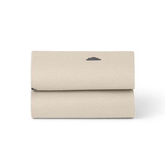 Snuz 2 Pack Fitted Sheets Bassinet- Sand/Cloud