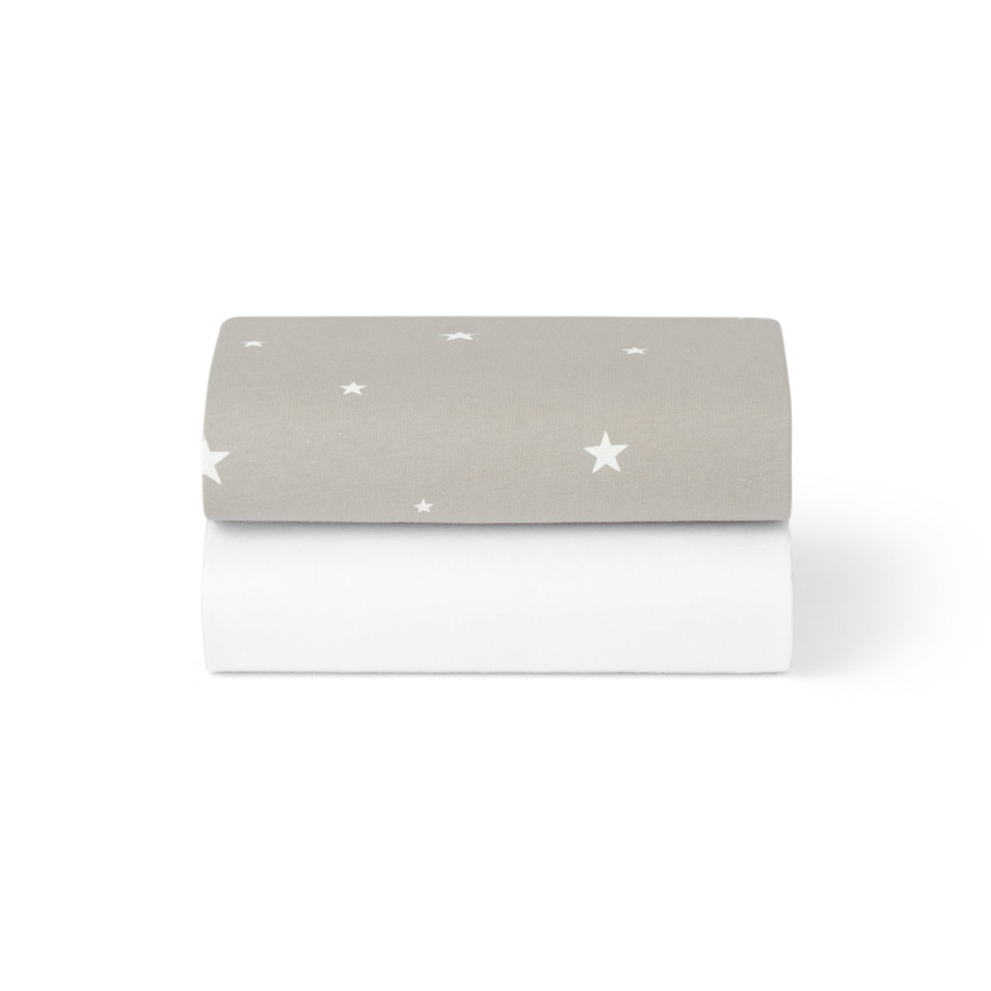 Bassinet 2 Pack Fitted Sheets - Gray Star