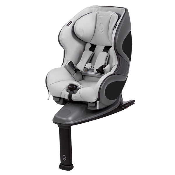 Babyark Classic Convertible Car Seat in Charcoal Grey and Glacier Ice Quarter Turn with Base Hero Image