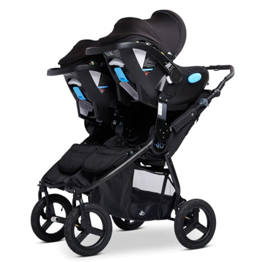 indie twin - double stroller Bumbleride Indie Twin + Two Clek Liings Travel System Dusk