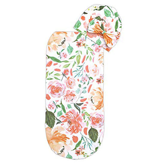Newborn Itzy Ritzy Cocoon and Hat Swaddle Set - Floral