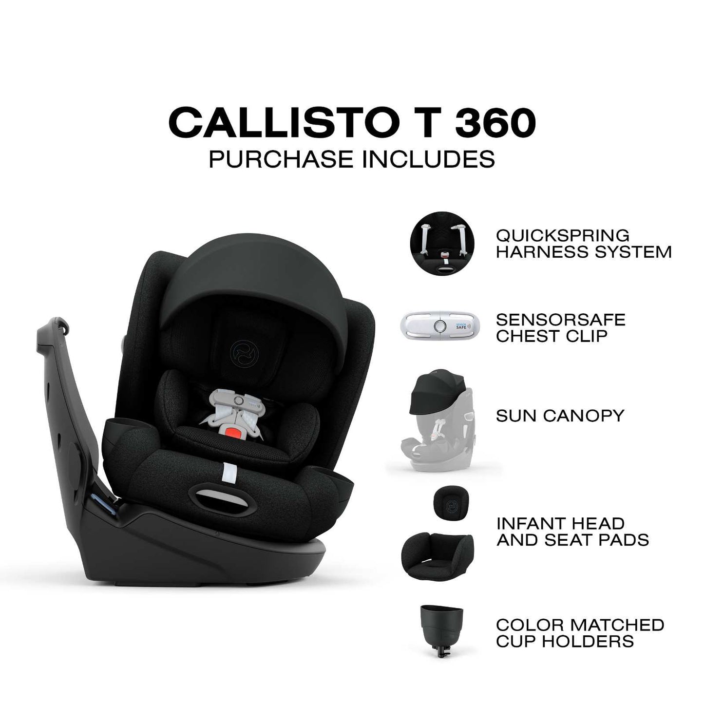 CALLISTO T 360 Rotating All-in-One Convertible Car Seat