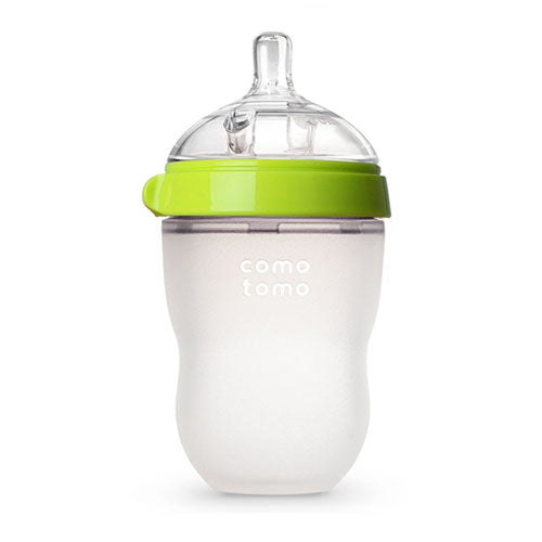 Comotomo Natural Feel Baby Bottle - 8 oz  - Green