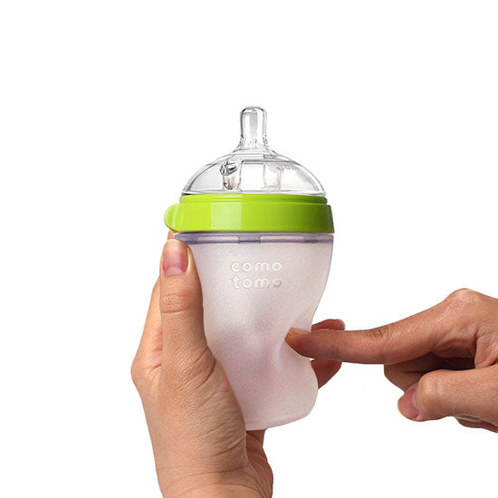 Comotomo Natural Feel Baby Bottle - 8 oz  - Green-3