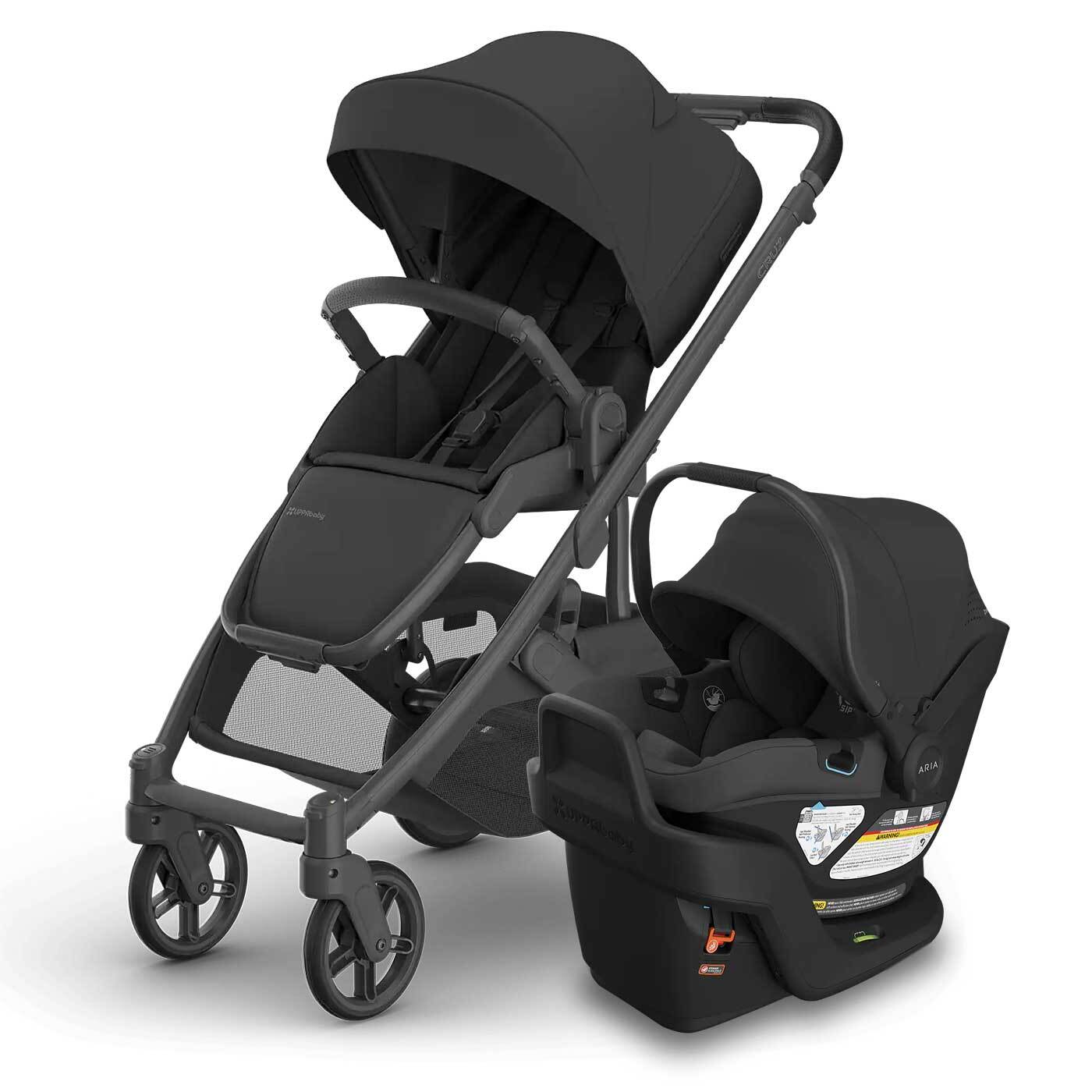 UPPAbaby CRUZ V2 ベビーカー ブラック 2021年製 Uppababy Cruz V3 + Aria V2 Travel System | Compact Everyday