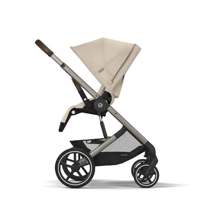 Cybex Balios Rear Facing seat that's reversible to front facing. Parent facing for little toddlers and world facing once they're ready to explore the world