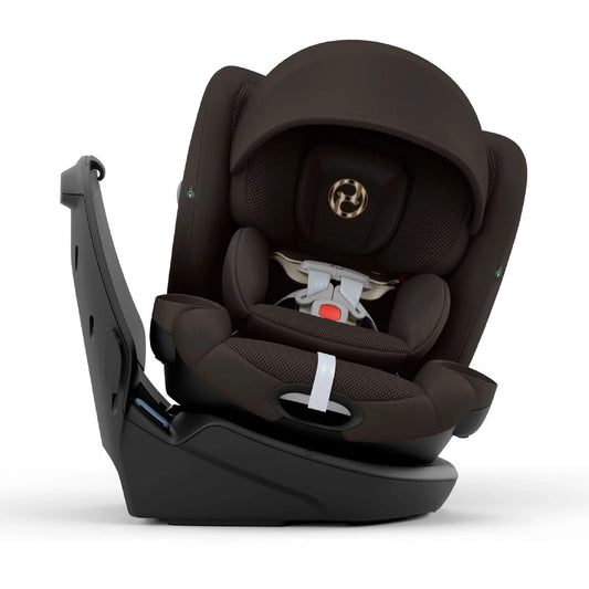 Cybex Callisto G Rotating Convertible Car Seat with Premium Features XXL Sun Canopy, SIP, Anti-rebound Base in Chocolate Brown