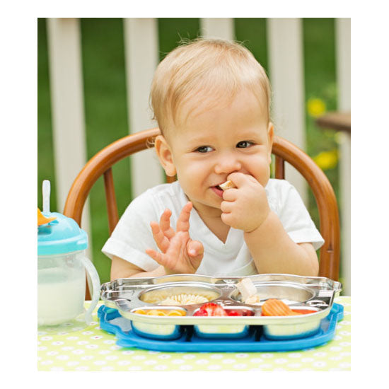Innobaby Din Din Smart Stainless Bus Platter with Lid - Orange-3