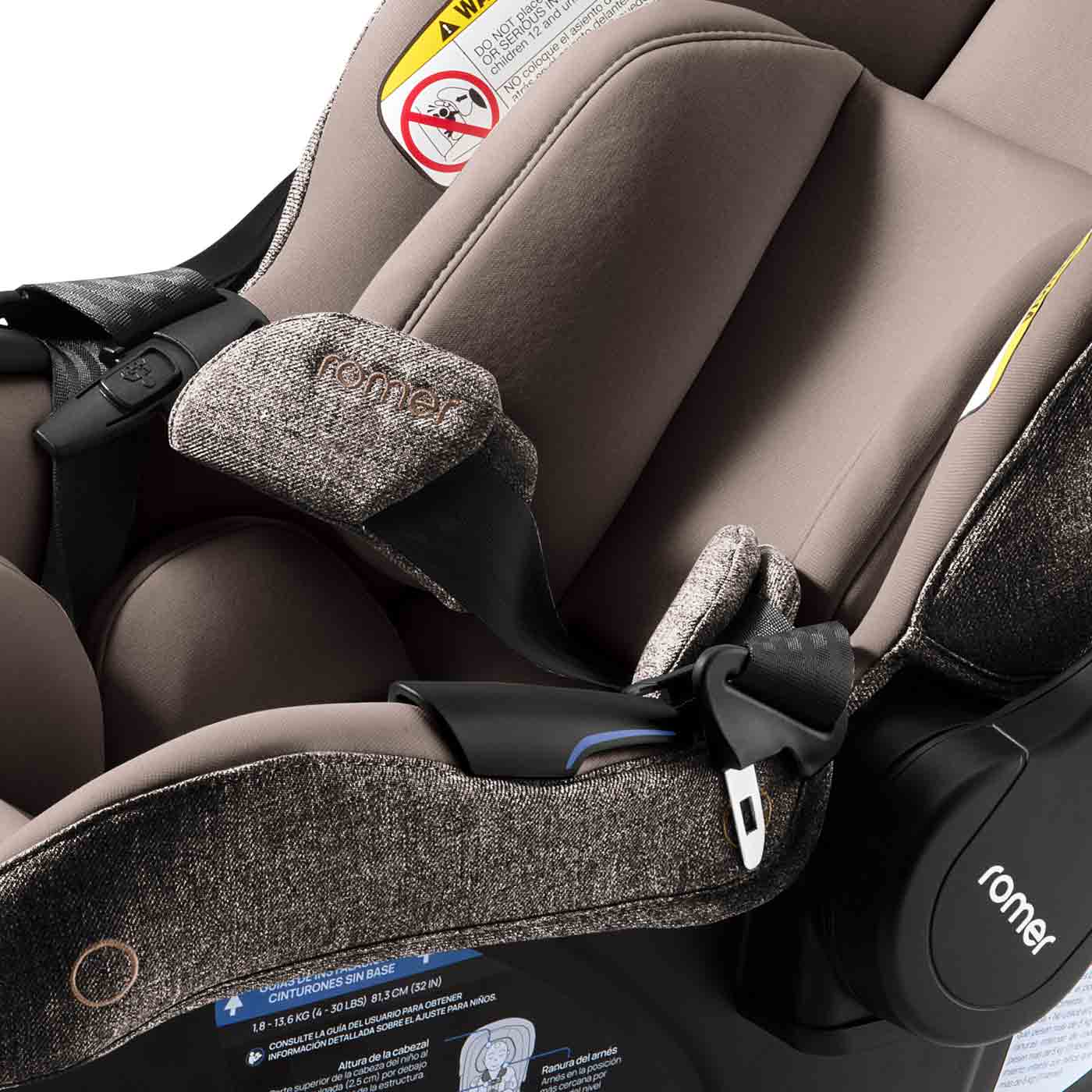 Romer Juni Infant Car Seat with Versa Base, SecureLoc Technology, Luxury Cover - Truffle