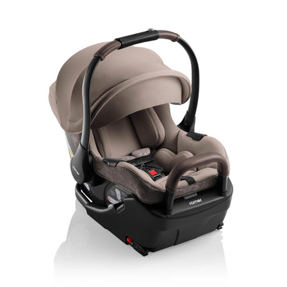 Romer Juni Infant Car Seat with Versa Base, SecureLoc Technology, Luxury Cover - Truffle