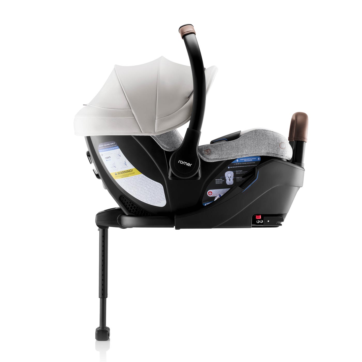 Romer Juni Infant Car Seat with Versa Base, SecureLoc Technology, Luxury Cover - Pearl