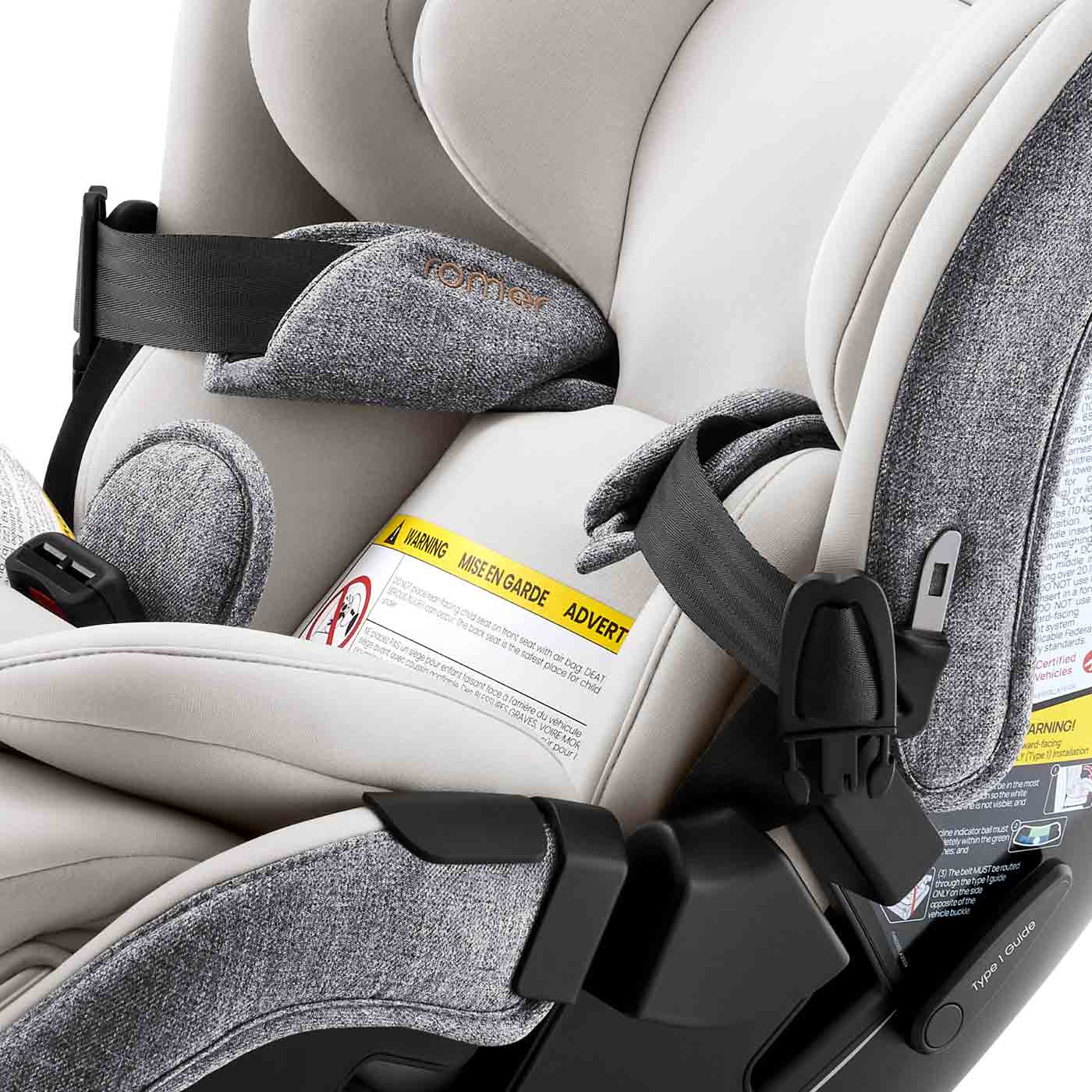 Romer Veni Convertible Car Seat, Two-Stage Car Seat with Slim 17” Design and SecureLoc - Pearl