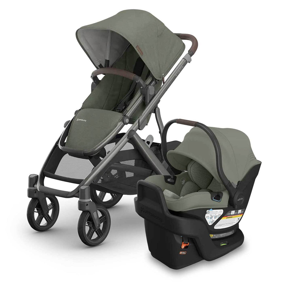 Uppababy Vista V3 + Aria V2 Travel System - Evelyn