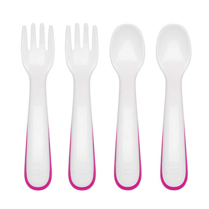 OXO Tot Fork and Spoon Training Set - Pink_thumb1
