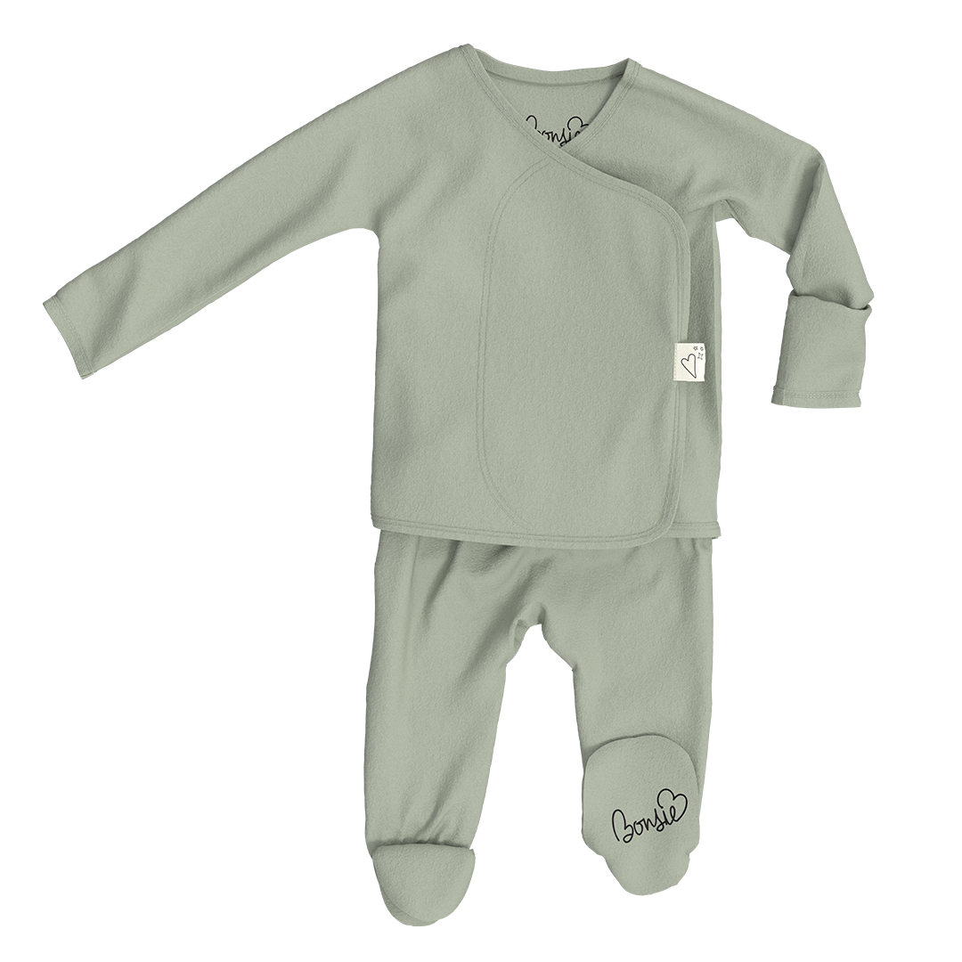 Bonsie Footie - Avocado