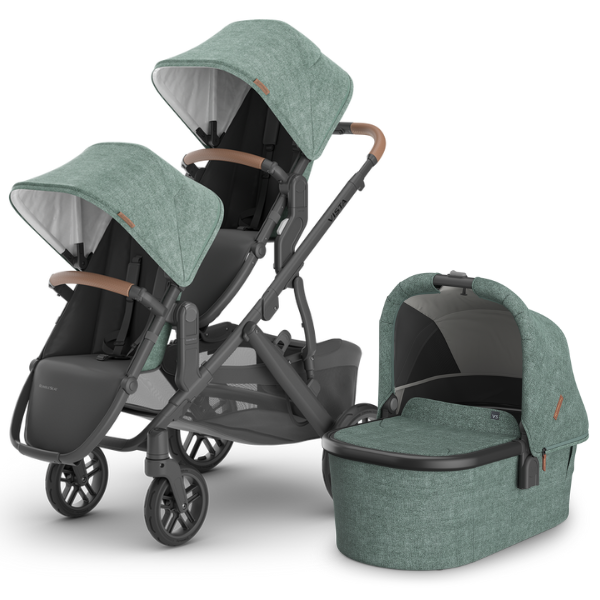 Uppababy Vista V3 Double Stroller and Bassinet main images 