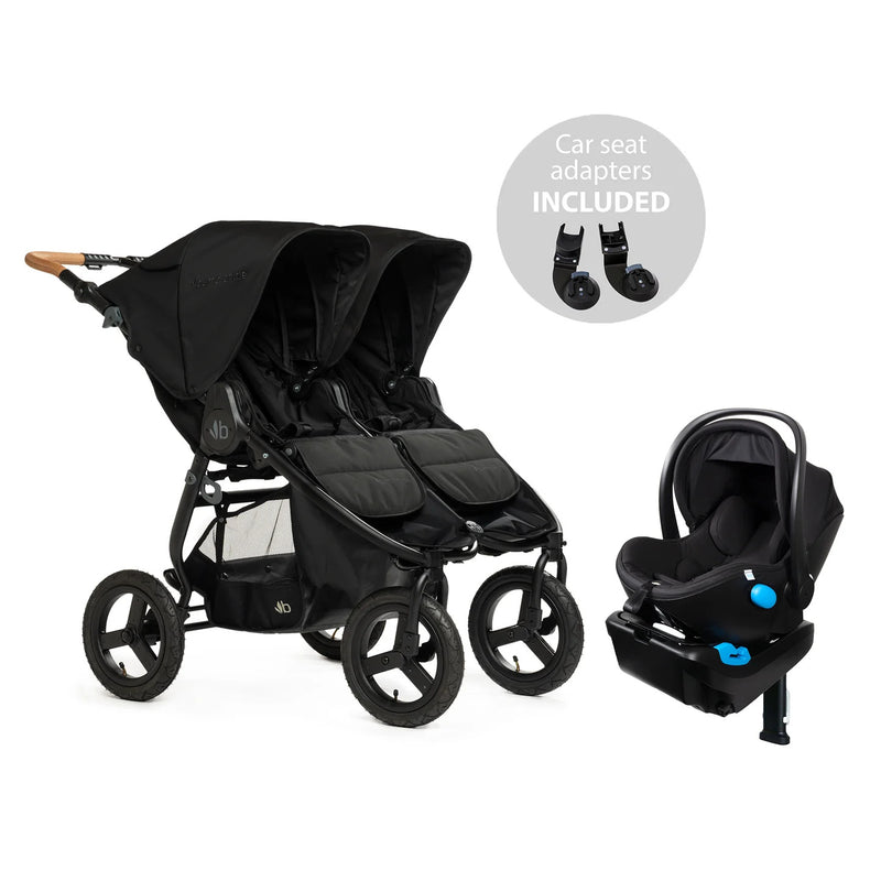 twin double stroller Bumbleride Indie Twin + Clek Liing Travel System