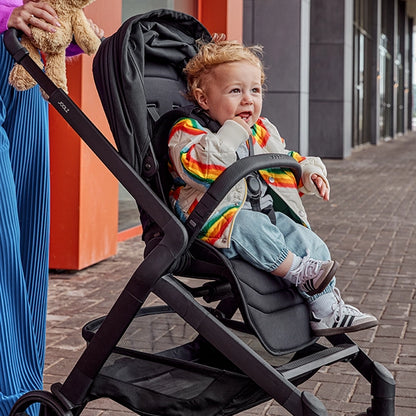 Joolz Hub² Compact Stroller Lifestyle with Toddler World Facing