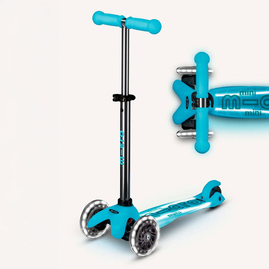 Micro Kickboard Mini Glow Plus LED Scooter - Glacier Aqua