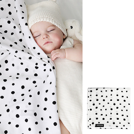 Innobaby Dono&Dono Light Muslin Cuddle Blanket - Black Etoile-3