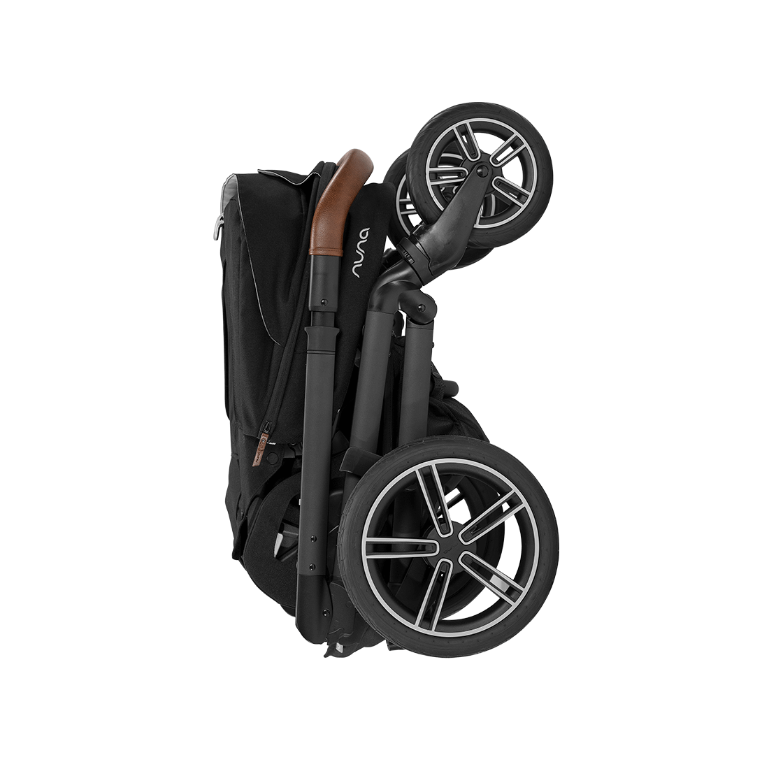 nuna stroller folded PIPA Urbn + MIXX Next Travel System by Nuna Caviar/Chocolate