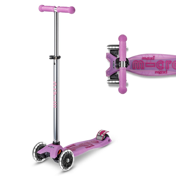 Micro Kickboard Maxi Glow Plus LED Scooter in Luminous Purple