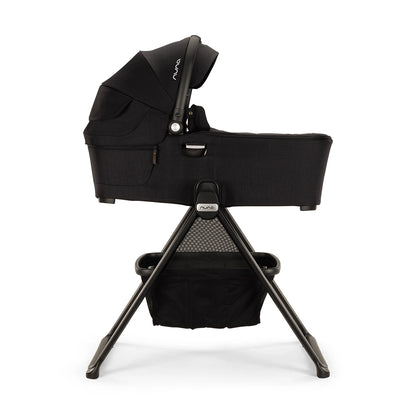 Nuna Demi Bassinet on Stand for Overnight Sleep Profile View
