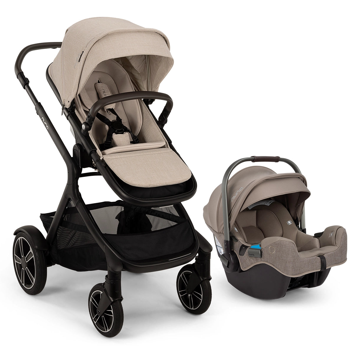 Nuna Demi Next Stroller + Pipa RX Travel System Caviar/Caviar